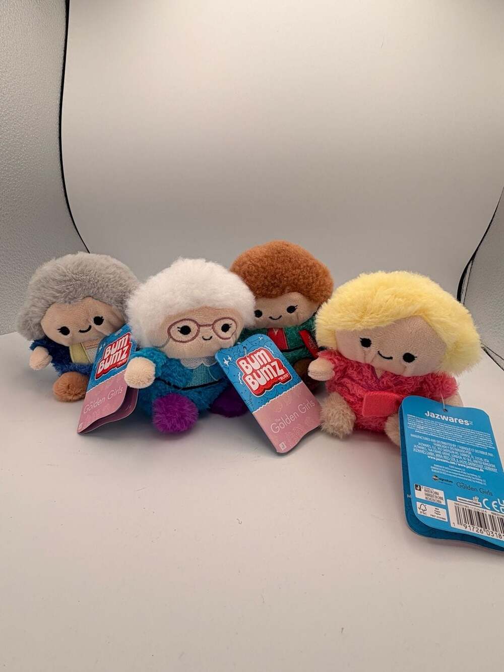 BumBumz The Golden Girls 4.5" Plush Set of 4 - Dorothy, Rose, Blanche, Sophia